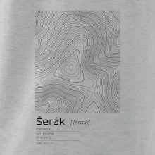 Šerák - vrstevnice v obdĺžniku