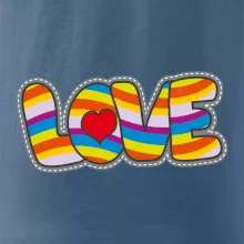 Love nápis dúhový