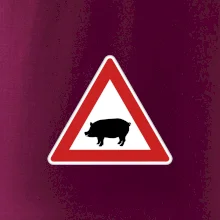 Dopravná značka - Pozor prasa domáca