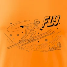 Skokan na lyžiach čierny obrázok FLY