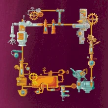 Steampunk farebná zostava