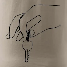 Kľúče a ruka jedným ťahom