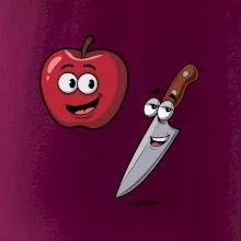 Parové tričko - Jablko a nôž