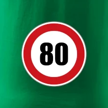 Dopravná značka - obmedzenie rýchlosti 80 Dopravná značka - obmedzenie rýchlosti 80