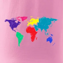 Svetové kontinenty bez názvov - farebné