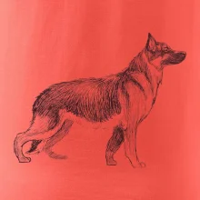 Nemecký ovčiak - kreslený skica  