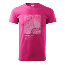 Smrk - vrstevnice v obdĺžniku