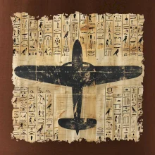 Egyptské hieroglyfy lietadlo