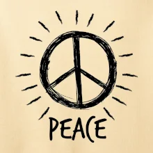 Peace symbol čiernobiely