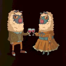 Alpaky s vínom pár