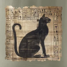 Egyptské hieroglyfy mačka