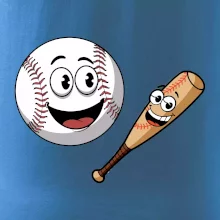 Parové tričko - baseballová raketa a loptička