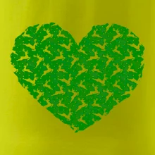 Vianočné jelene v srdci