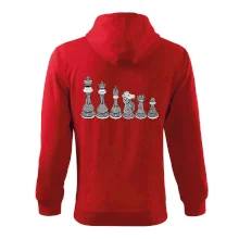 Šachové figúrky v rade - kreslené