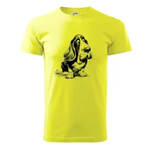 Čiernobiela karikatúra baset