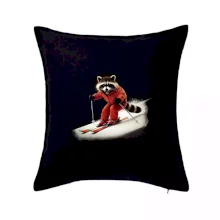 Mýval na lyžiach - fotka