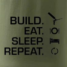 Build eat sleep repeat - montážna pena Build eat sleep repeat - montážna pena