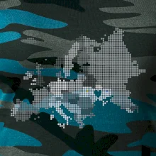 Mapa Európy - srdce v Ukrajine