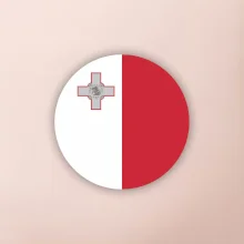 Vlajka Malta okrúhla veľká