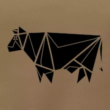 Origami krava z boku