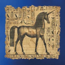 Egyptské hieroglyfy jednorožec Egyptské hieroglyfy jednorožec