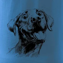 Čiernobiela karikatúra Labrador svetlý