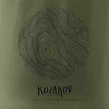 Kozákov - vrstevnice v kruhu