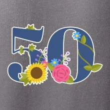 Kvetinové číslo kreslené - 50