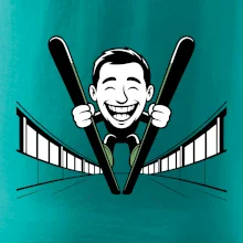 Vysmiatý kreslený skokan