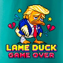Trump lame duck pixel art game over