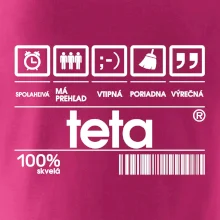 Čiarový kód - teta