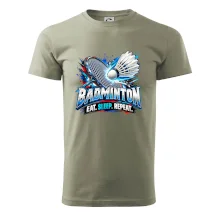 Bedmintonová raketa s košíčkom eat sleep repeat