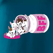 Bullterrier Friends Forever ružové (Pecka design)