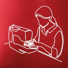 Krajčírka a šijací stroj jedným ťahom