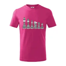 Šachové figúrky v rade - kreslené