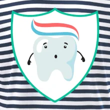 Zúbok na prsníku - zubná pasta