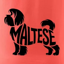 Maltézsky psík nápis v tele