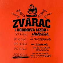 Hodinová mzda zvárač