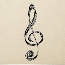 Husľový kľúč kreslený