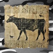 Egyptské hieroglyfy krava