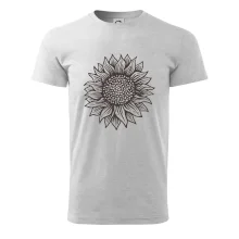 Slnečnica kreslená čiernobiela