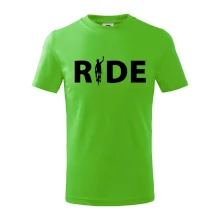 Ride - nápis s cyklistom