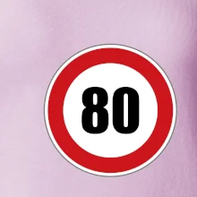 Dopravná značka - obmedzenie rýchlosti 80