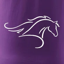 Kôň - bežiaci silueta hlavy