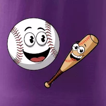 Parové tričko - baseballová raketa a loptička