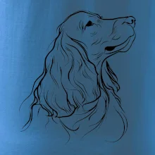 Anglický kokeršpaniel čierna kresba