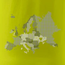 Mapa Európy - srdce v Ukrajine