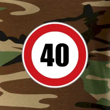 Dopravná značka - obmedzenie rýchlosti 40 Dopravná značka - obmedzenie rýchlosti 40