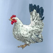 Sliepka kreslená biela Sliepka kreslená biela