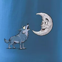 Parové tričko - Vlk a mesiac